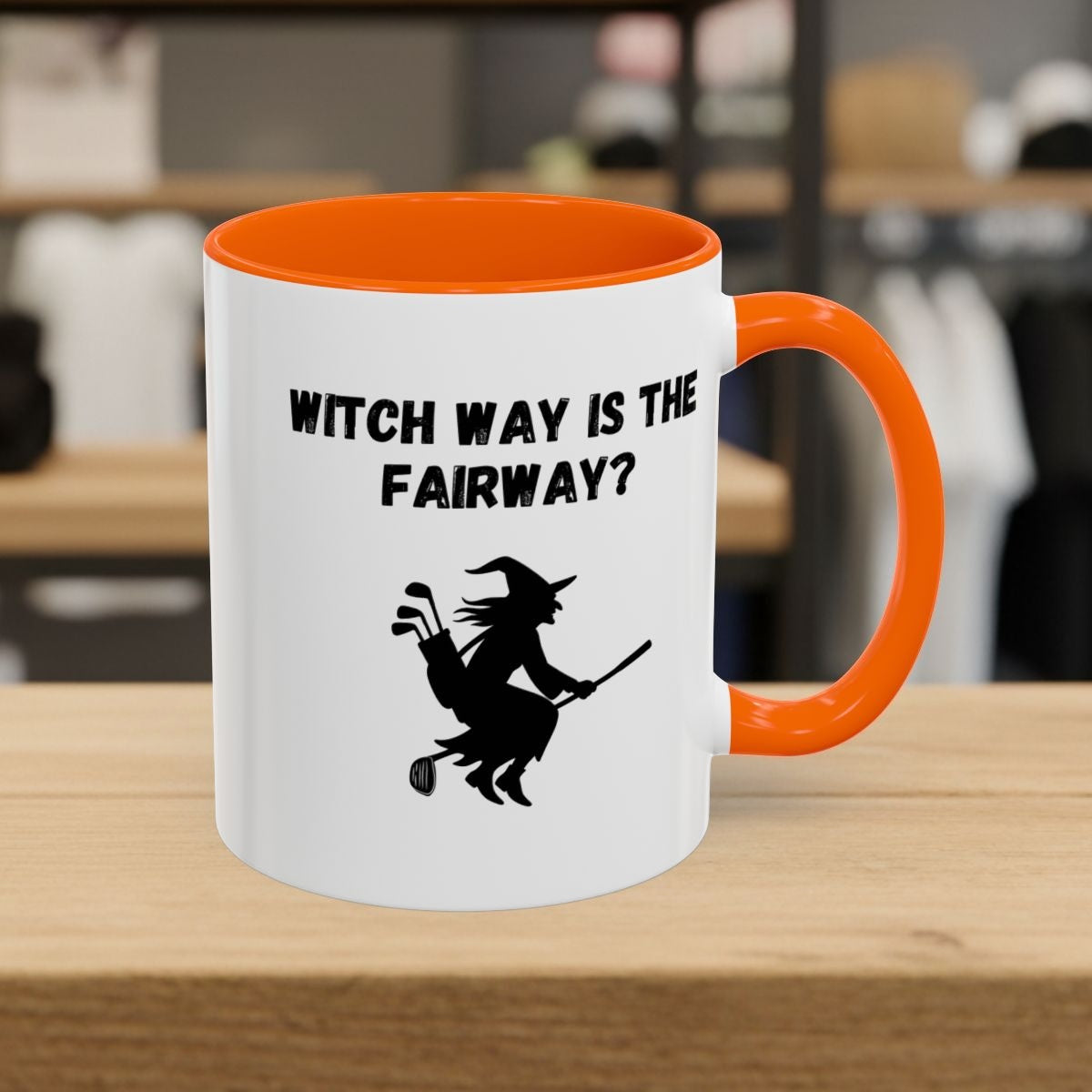 Witch Way is the Fairway - Golf Mug - 11oz in Orange