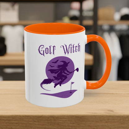 Golf Witch - Golf Mug - 11oz in Orange