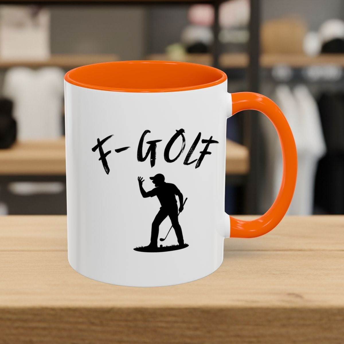 F-Golf (Male) - Golf Mug - 11oz in Orange