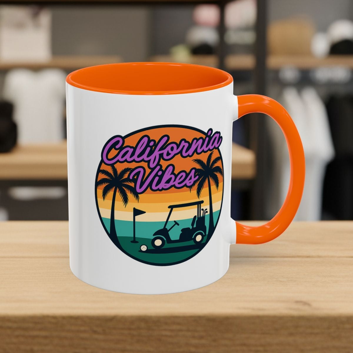 Golf Vibes - California Coast Edition - Golf Mug - 11oz in Orange
