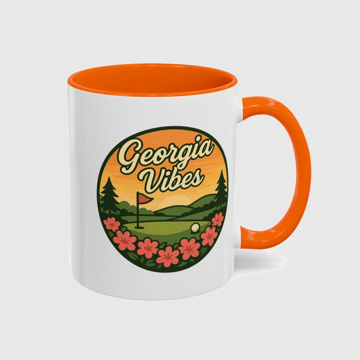 Golf Vibes - Georgia Azalea Edition - Golf Mug in Orange