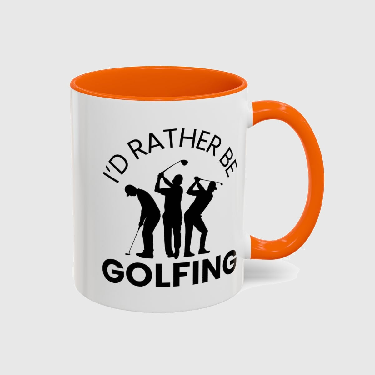 I'd Rather Be Golfing - Golf Mug in Orange