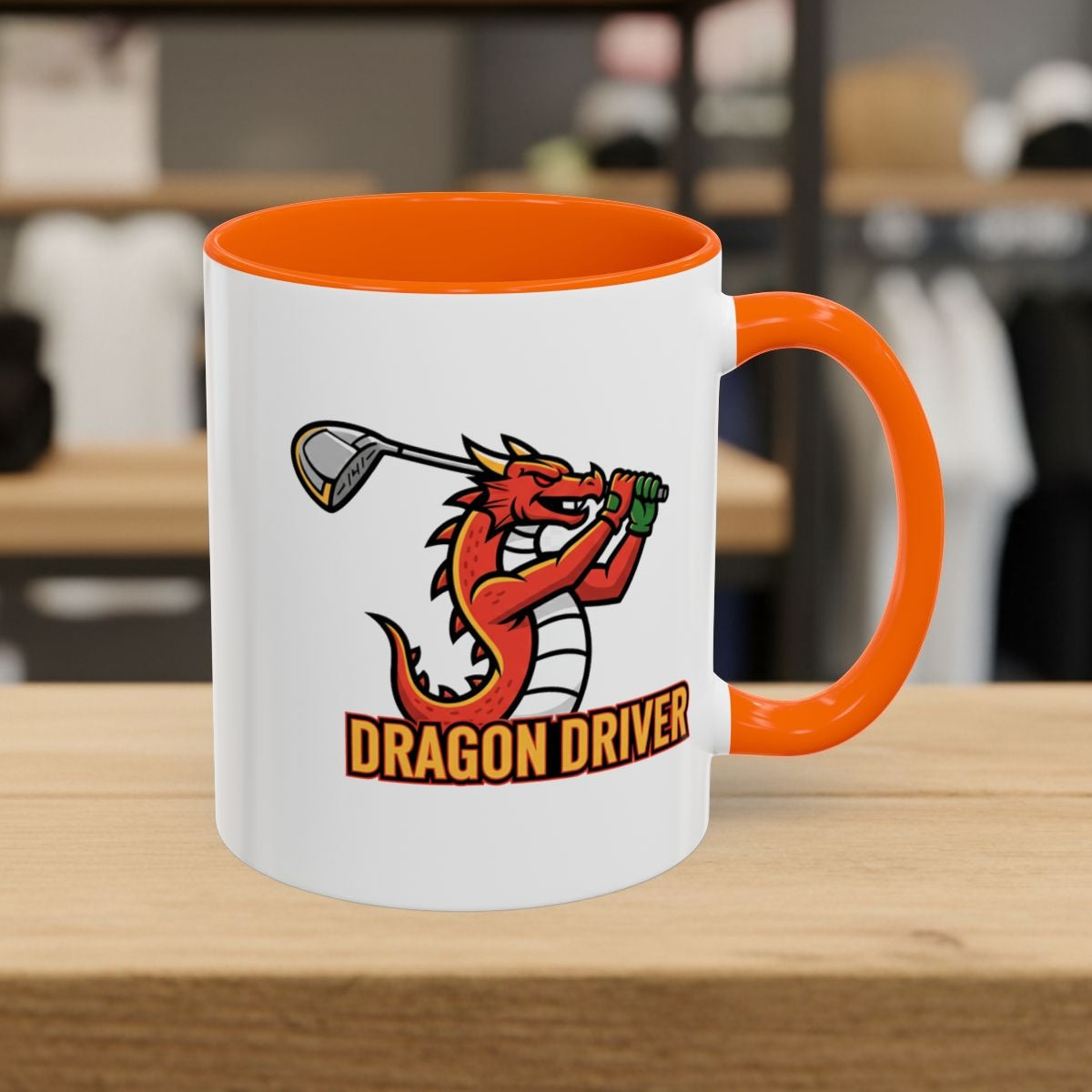 Dragon Driver - Golf Mug - 11oz in Orange