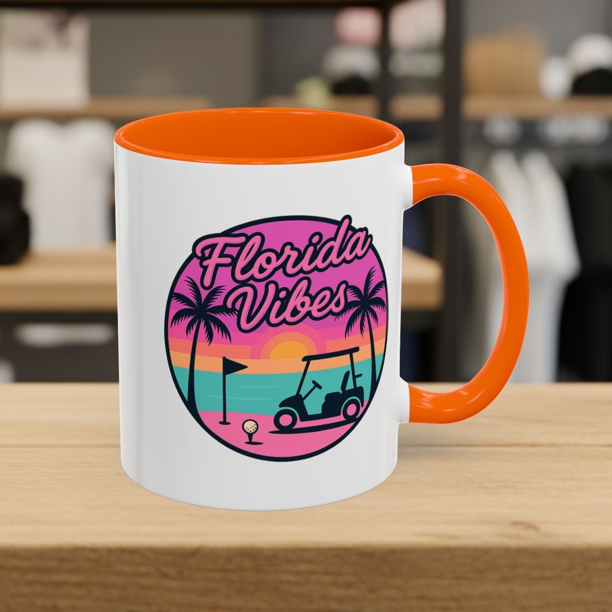 Golf Vibes - Florida Sunshine Edition - Golf Mug - 11oz in Orange