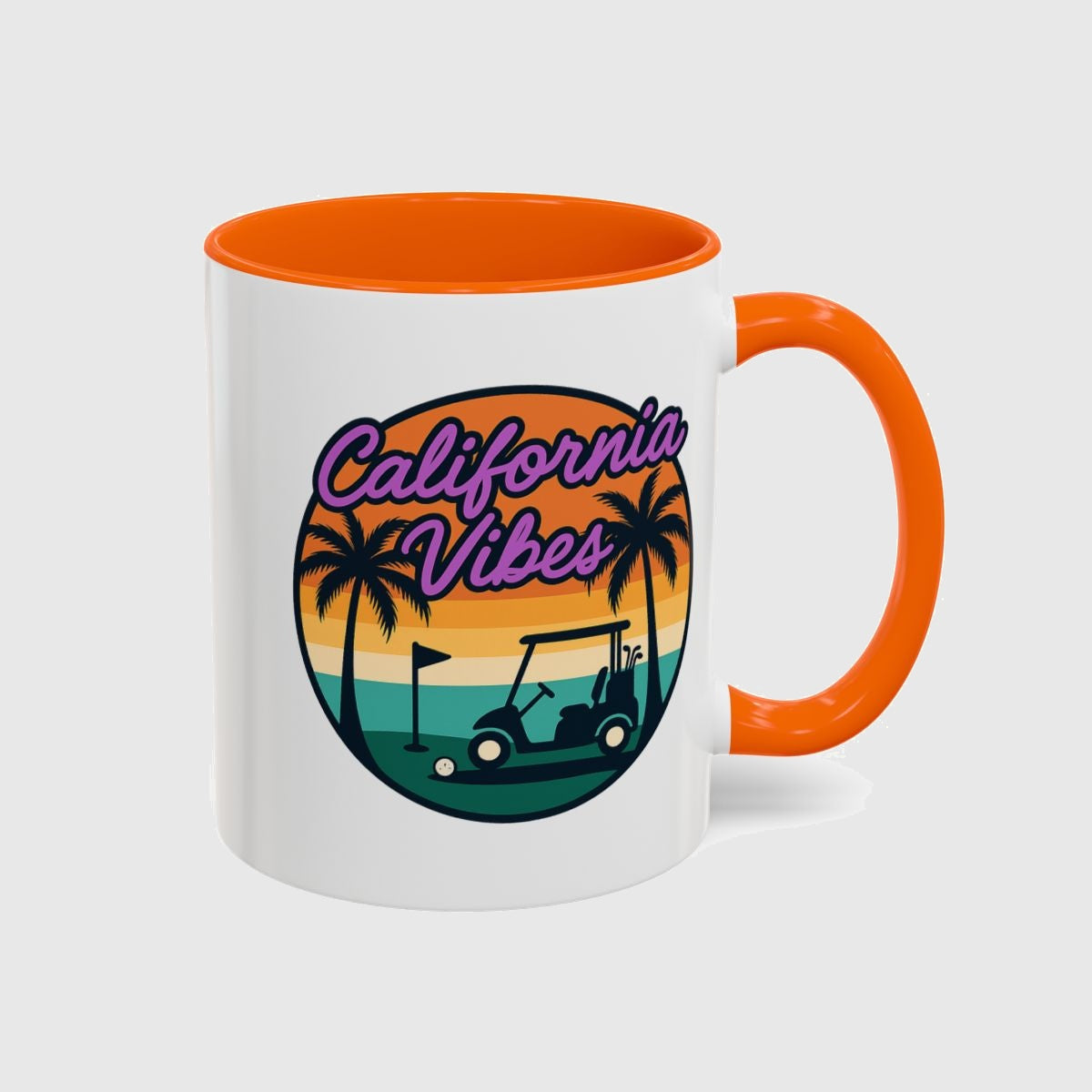Golf Vibes - California Coast Edition - Golf Mug in Orange