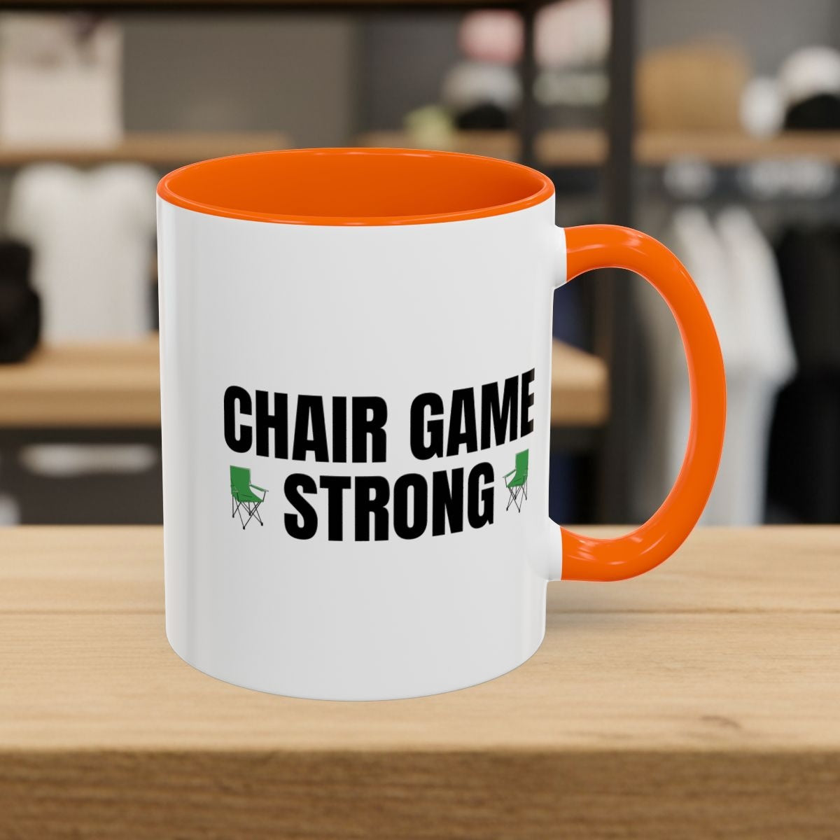 Chair Game Strong - Golf Mug in Orange