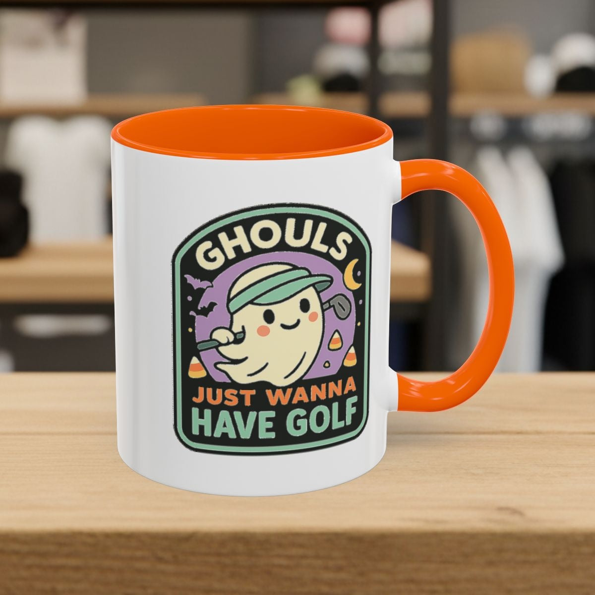 Ghouls Just Wanna Have Golf - Golf Mug - 11oz in Orange