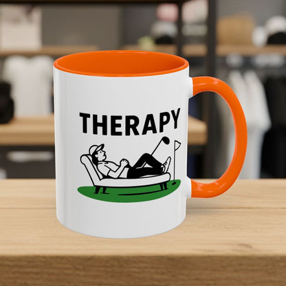 Golf Therapy - Golf Mug - 11oz in Orange