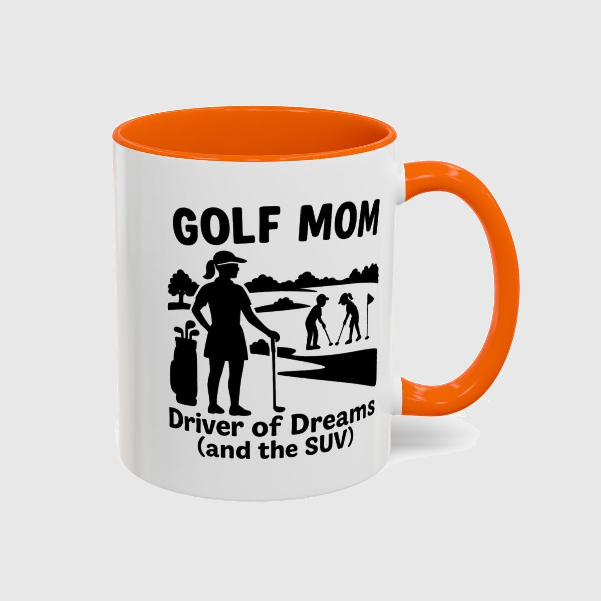 Golf Mom - Golf Mug in Orange