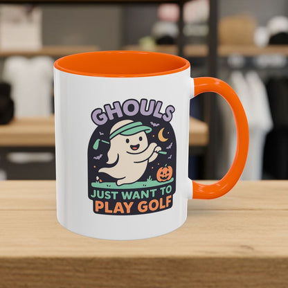 Ghouls Just Wanna Play Golf - Golf Mug - 11oz in Orange
