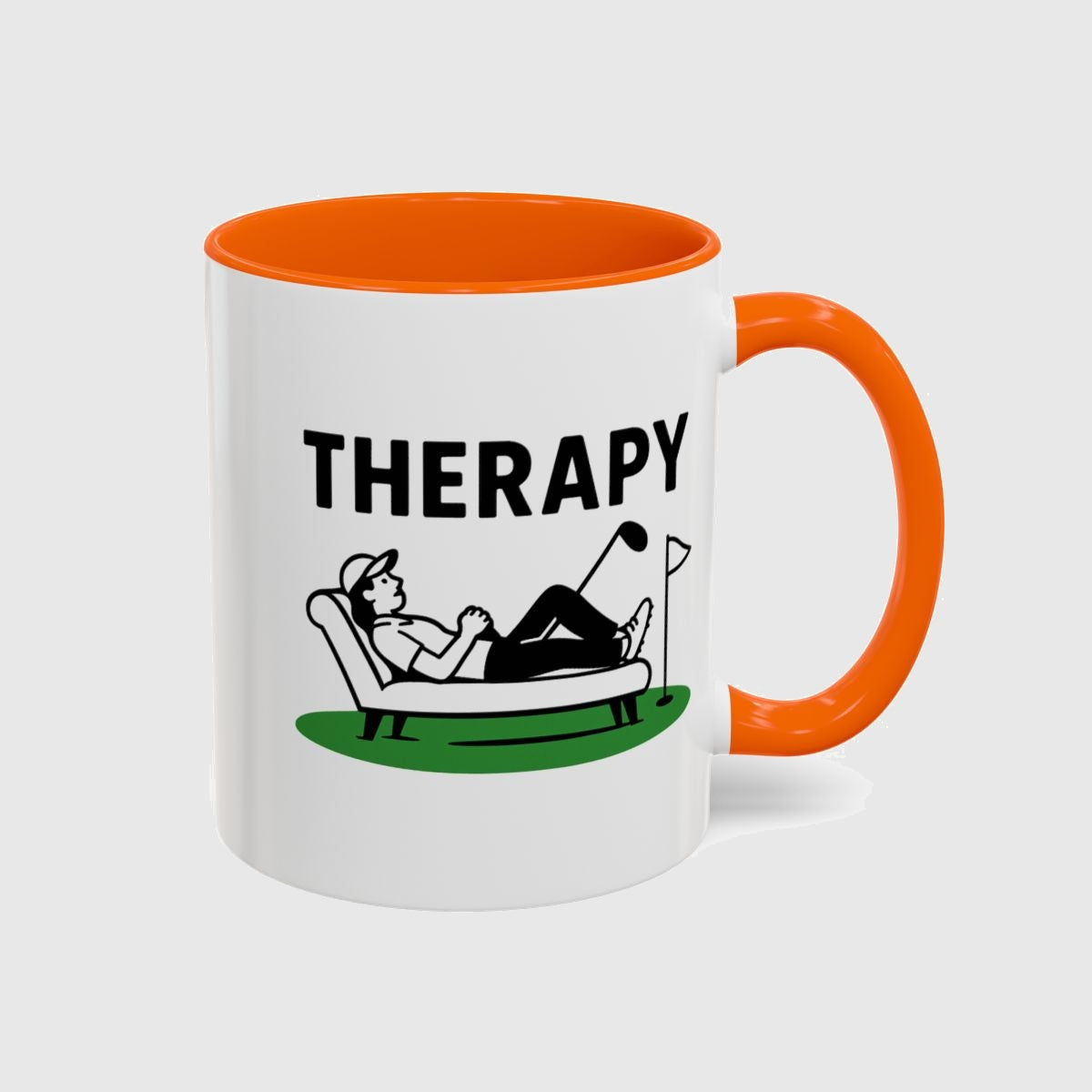 Golf Therapy - Golf Mug in Orange