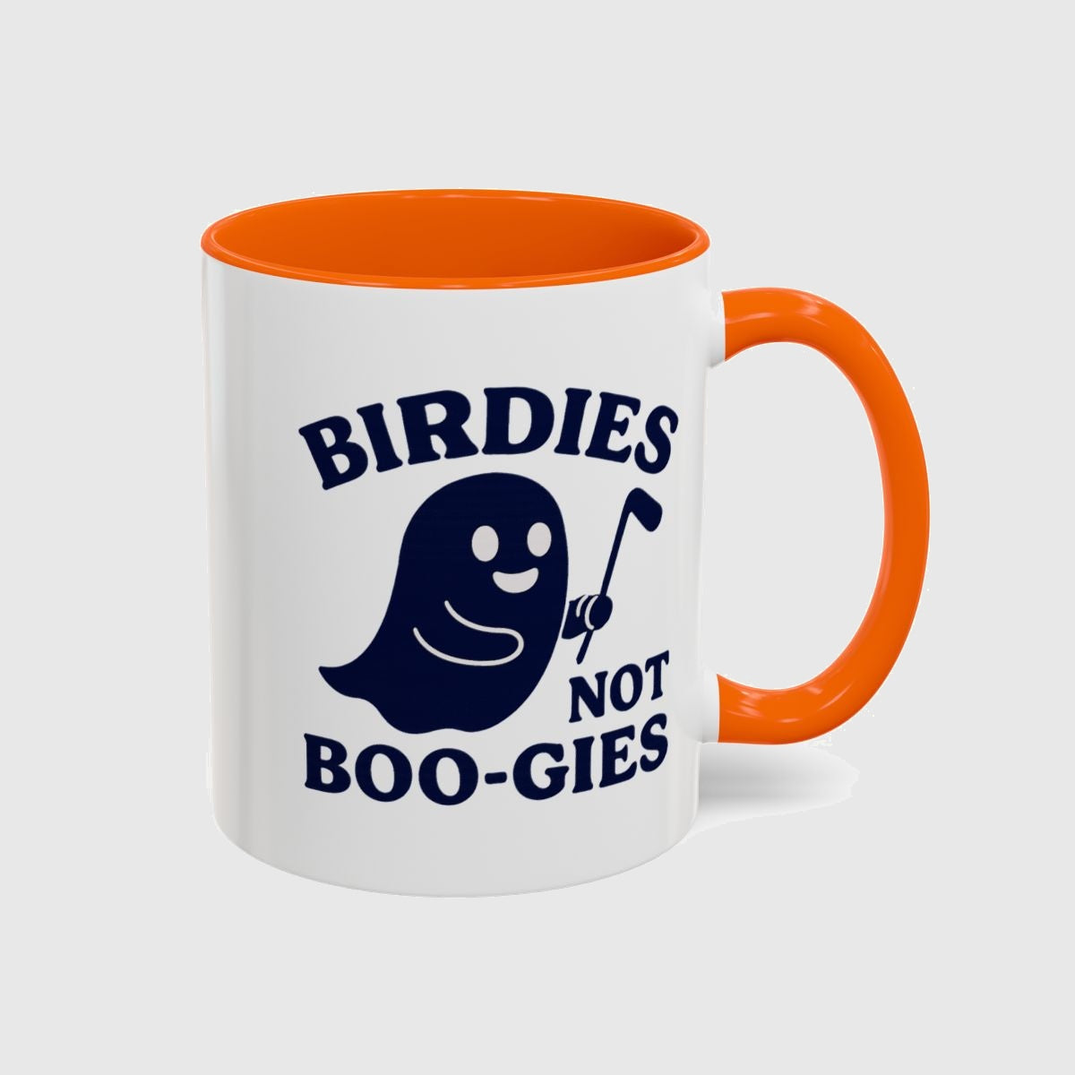 Birdies not BOO-GIES - Golf Mug in Orange