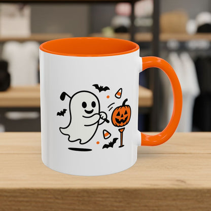 Ghost Tee Off - Golf Mug - 11oz in Orange