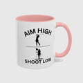 Aim High - Shoot Low (Female) - Golf Mug in Pink