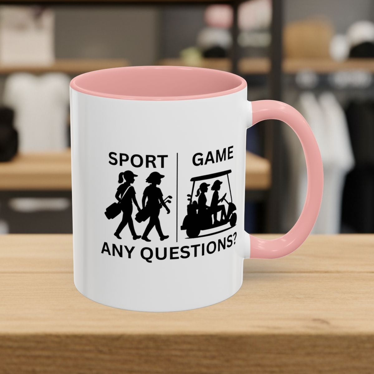 SPORT vs. GAME (Female) - Golf Mug - 11oz in Pink
