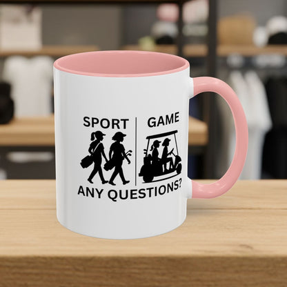 SPORT vs. GAME (Female) - Golf Mug - 11oz in Pink