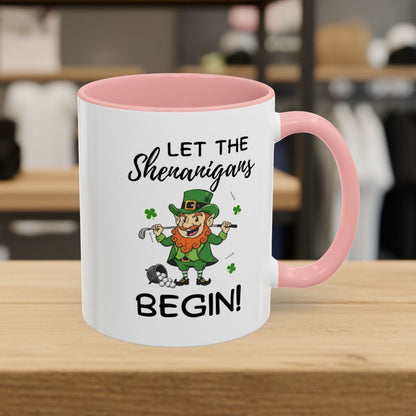 Let The Shenanigans Begin - Golf Mug - 11oz in Pink