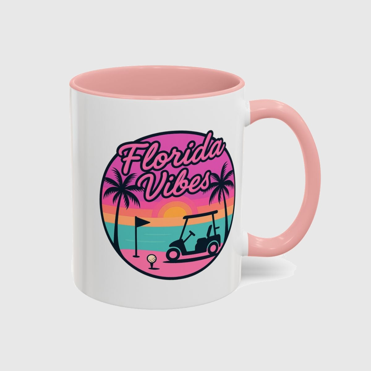 Golf Vibes - Florida Sunshine Edition - Golf Mug in Pink