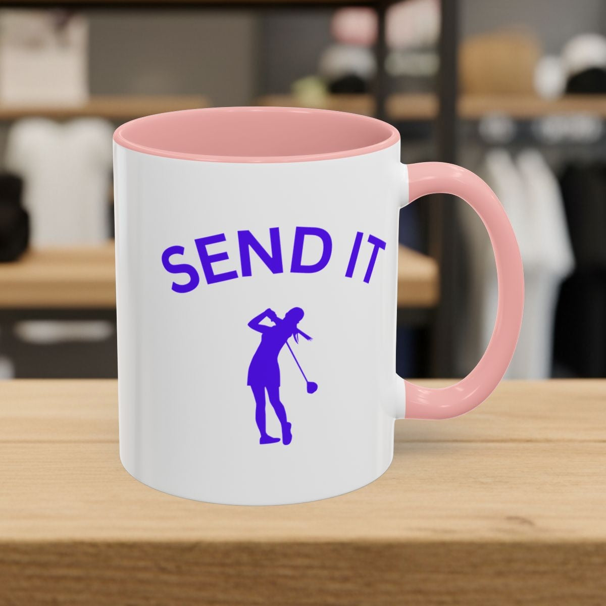 SEND IT (Female) - Golf Mug - 11oz in Pink