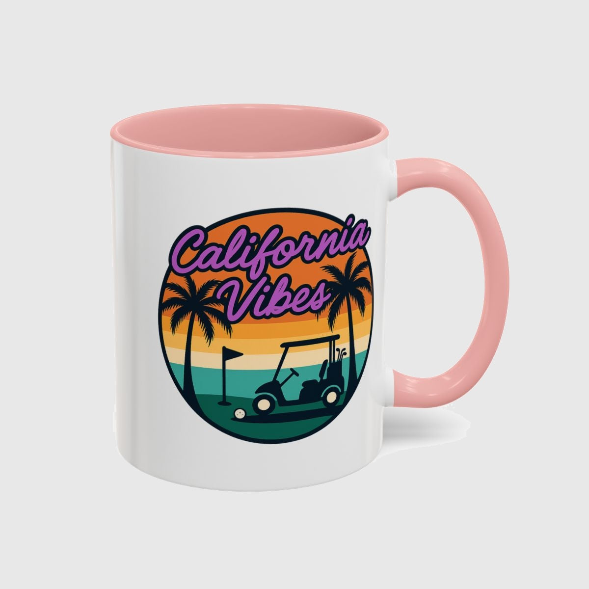 Golf Vibes - California Coast Edition - Golf Mug in Pink