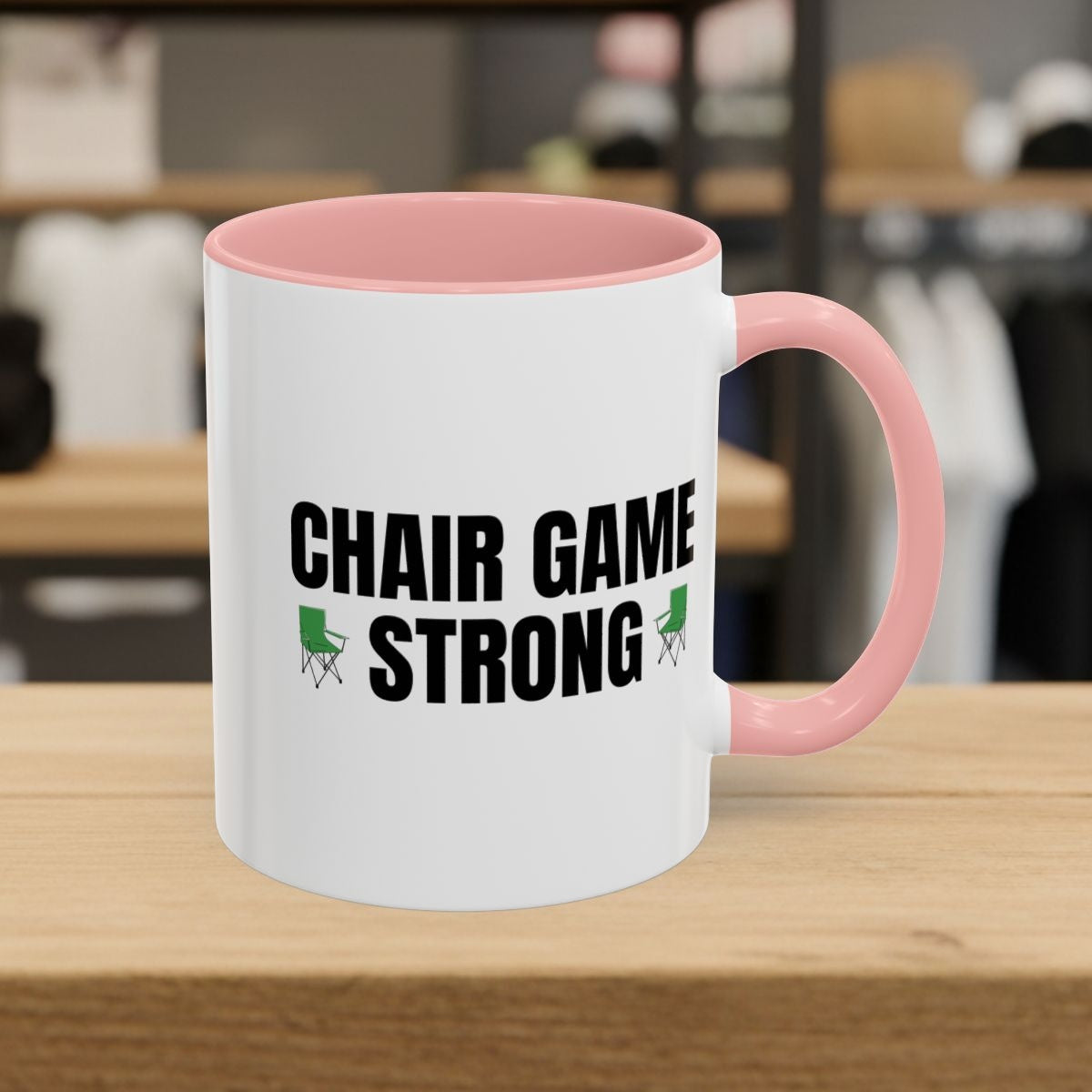 Chair Game Strong - Golf Mug in Pink