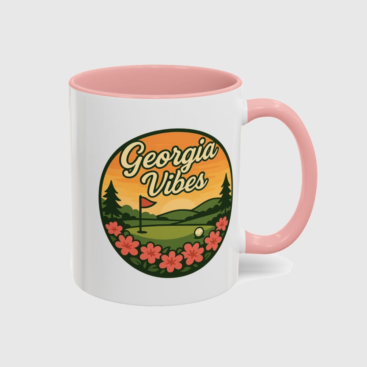 Golf Vibes - Georgia Azalea Edition - Golf Mug in Pink