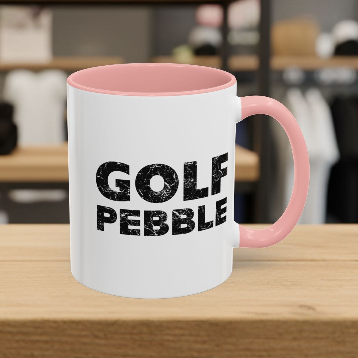 Golf Pebble - Golf Mug - 11oz in Pink