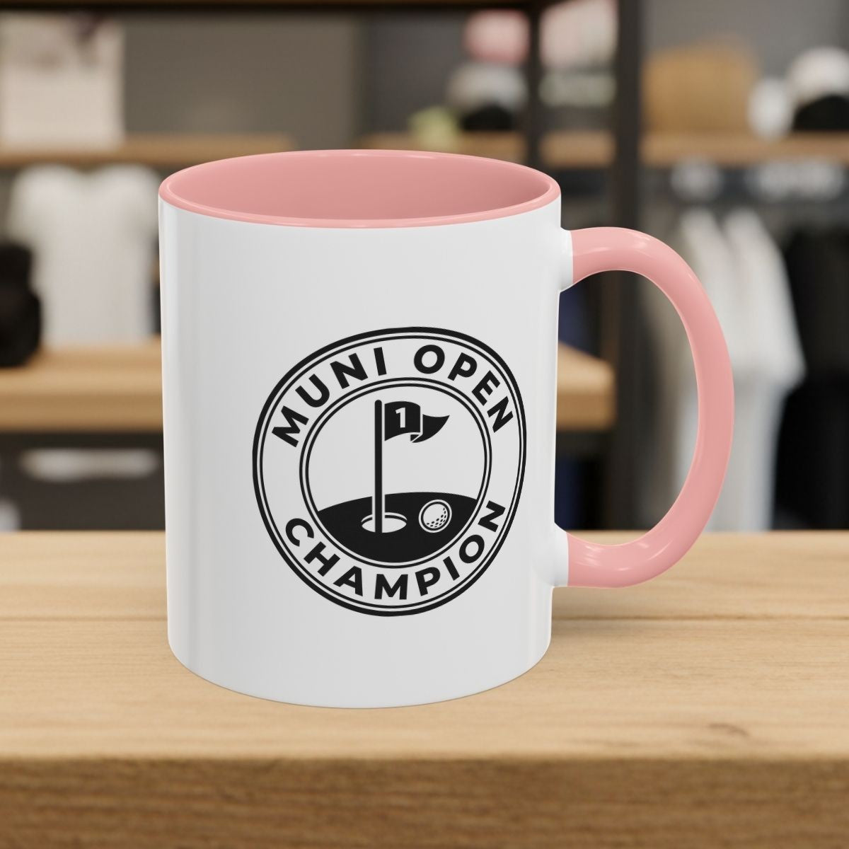 MUNI OPEN CHAMPION - MUNICIPAL GOLF COURSE MUG in Pink