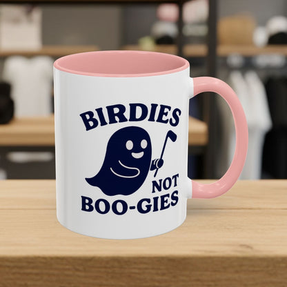 Birdies not BOO-GIES - Golf Mug - 11oz in Pink