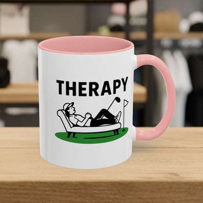 Golf Therapy - Golf Mug - 11oz in Pink