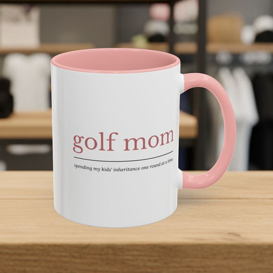Golf Mom: Inheritance - Golf Mug - 11oz in Pink