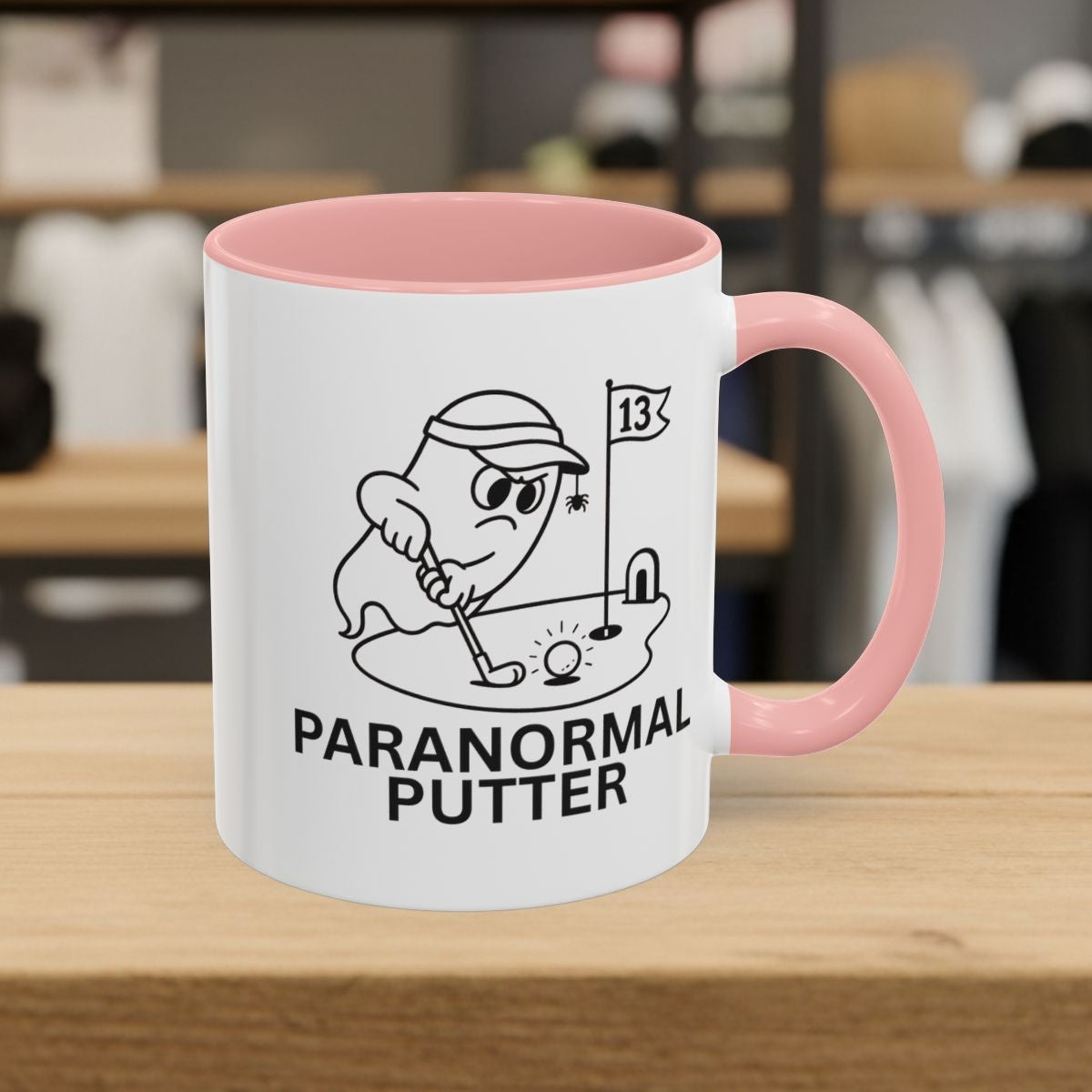 Paranormal Putter - Golf Mug - 11oz in Pink