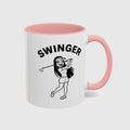 Retro Swinger Women's Golf T-Shirt - Golf Mug in Pink