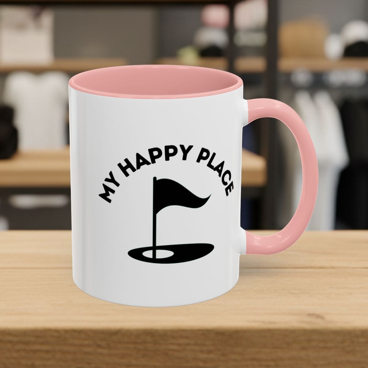 My Happy Place - Golf Mug - 11oz in Pink