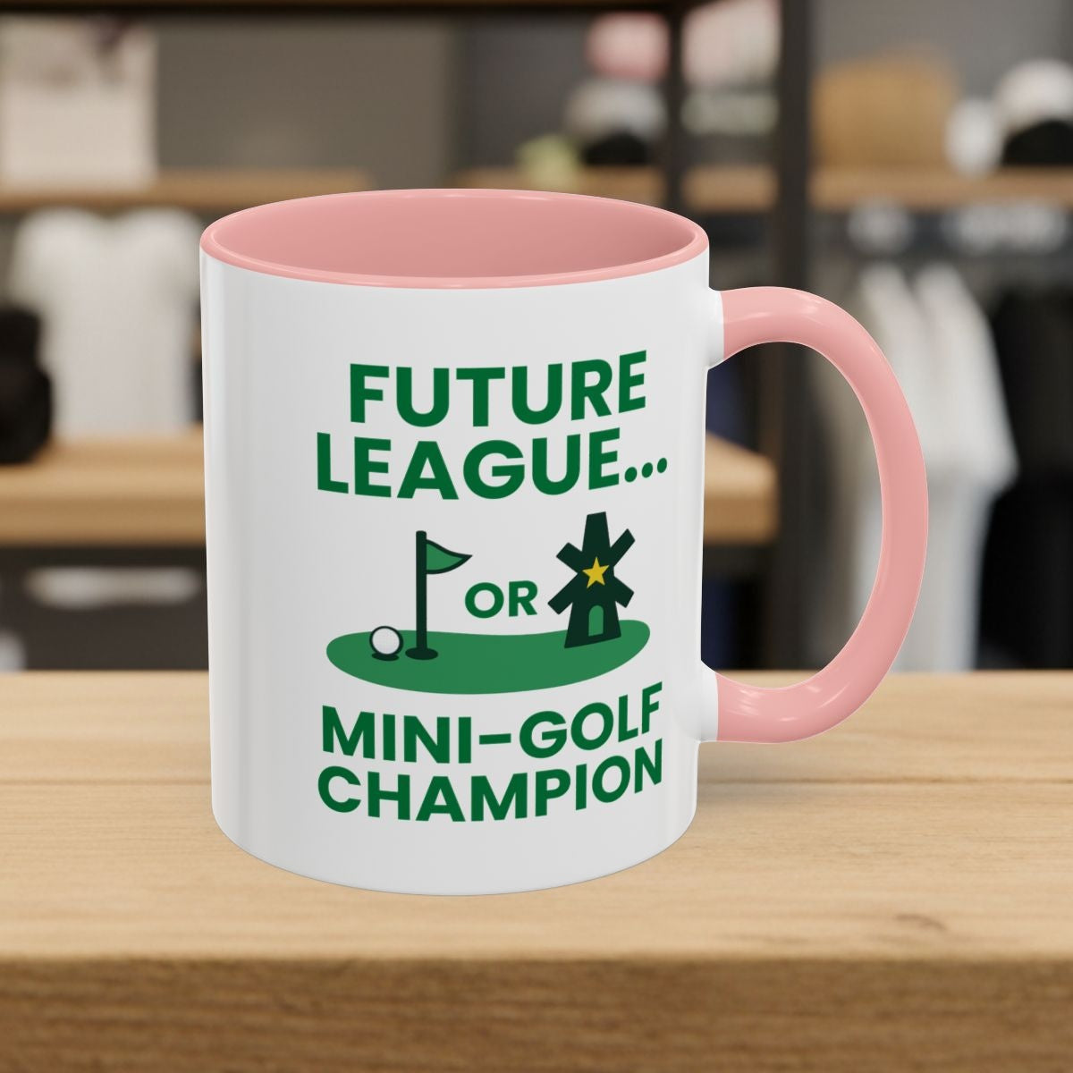 Future League or Mini-Golf Champion - Golf Mug - 11oz in Pink