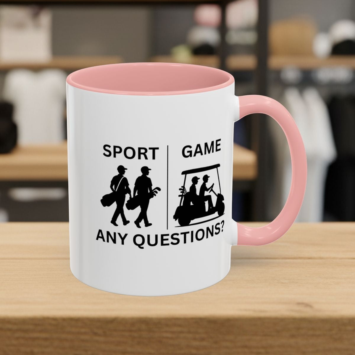 SPORT vs. GAME (Male) - Golf Mug - 11oz in Pink