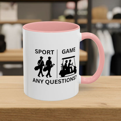SPORT vs. GAME (Male) - Golf Mug - 11oz in Pink