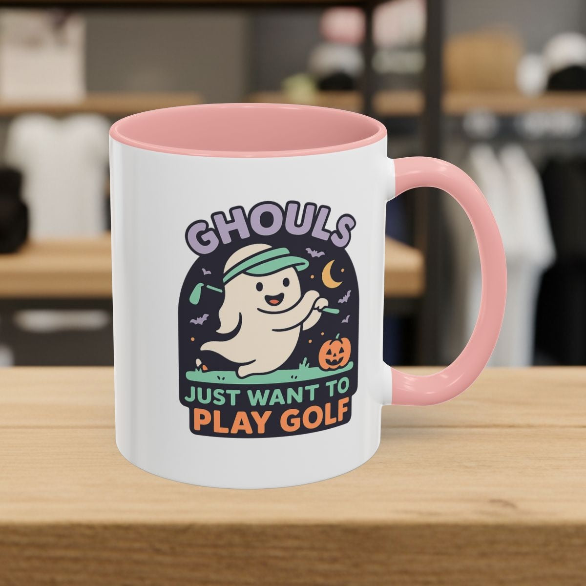 Ghouls Just Wanna Play Golf - Golf Mug - 11oz in Pink