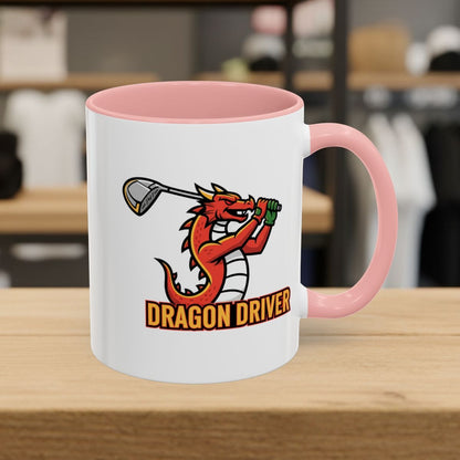 Dragon Driver - Golf Mug - 11oz in Pink