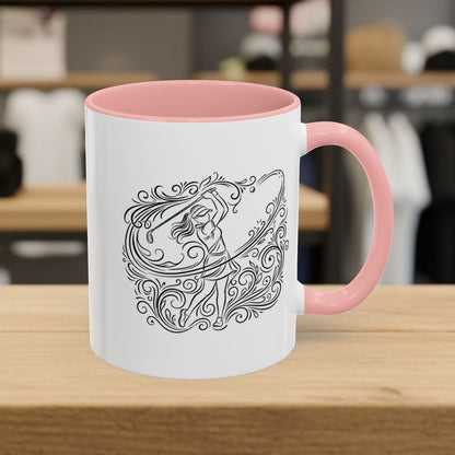 EVERY SWING TELLS A STORY - Women's Golf Vine Art - Golf Mug in Pink