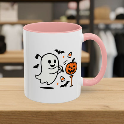 Ghost Tee Off - Golf Mug - 11oz in Pink