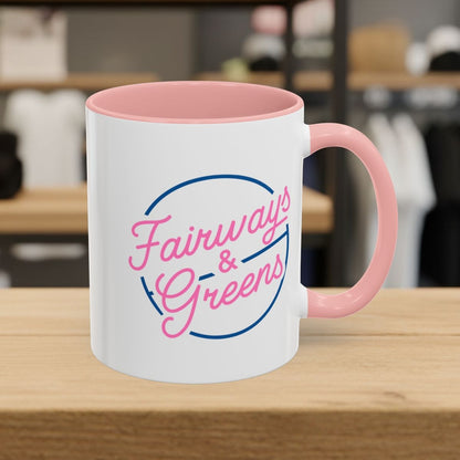 Fairways & Greens - Golf Mug - 11oz in Pink