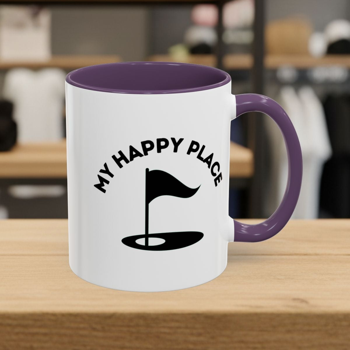 My Happy Place - Golf Mug - 11oz in Purple