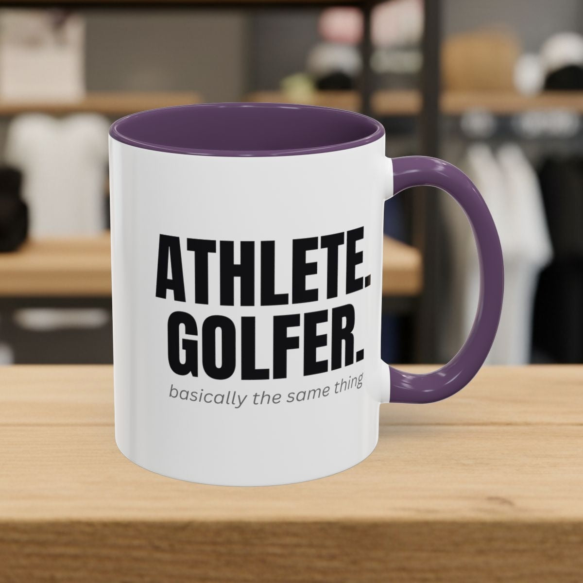 Athlete. Golfer. Basically the Same Thing - Golf Mug in Purple