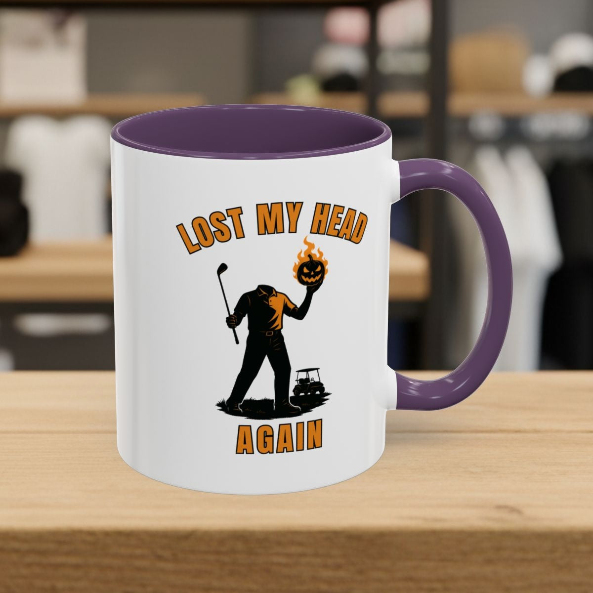 Lost My Head, Again - Golf Mug - 11oz in Purple
