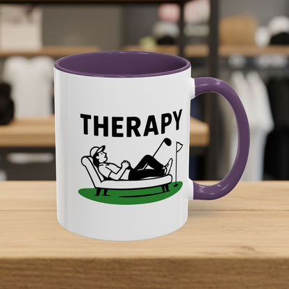 Golf Therapy - Golf Mug - 11oz in Purple