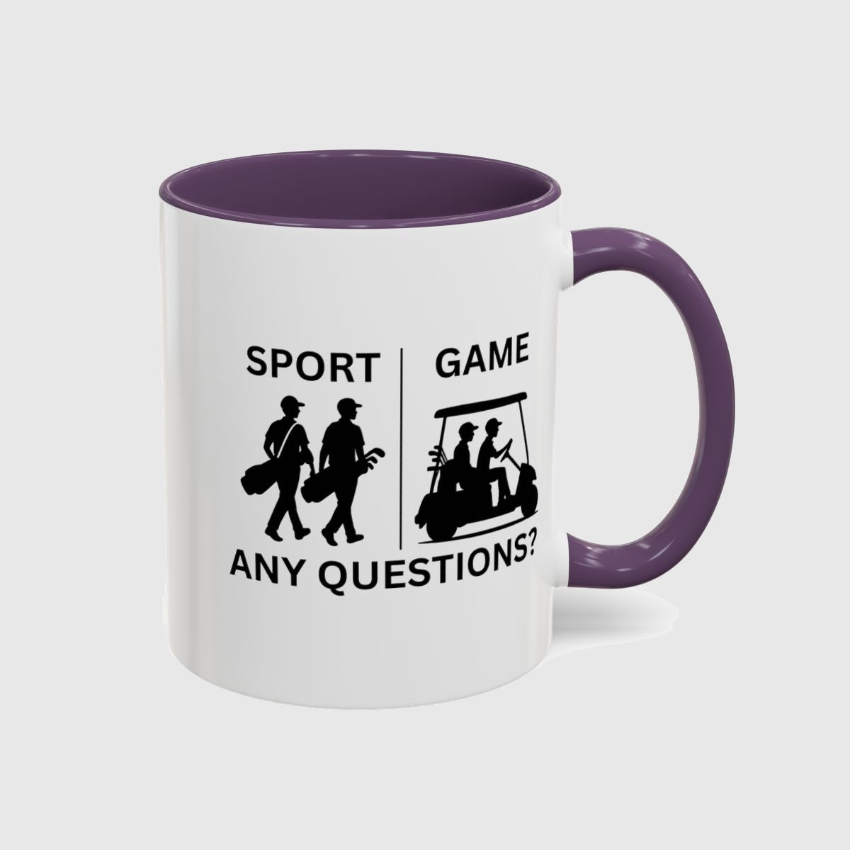 SPORT vs. GAME (Male) - Golf Mug in Purple
