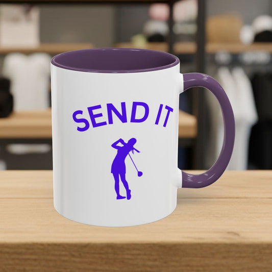 SEND IT (Female) - Golf Mug - 11oz in Purple
