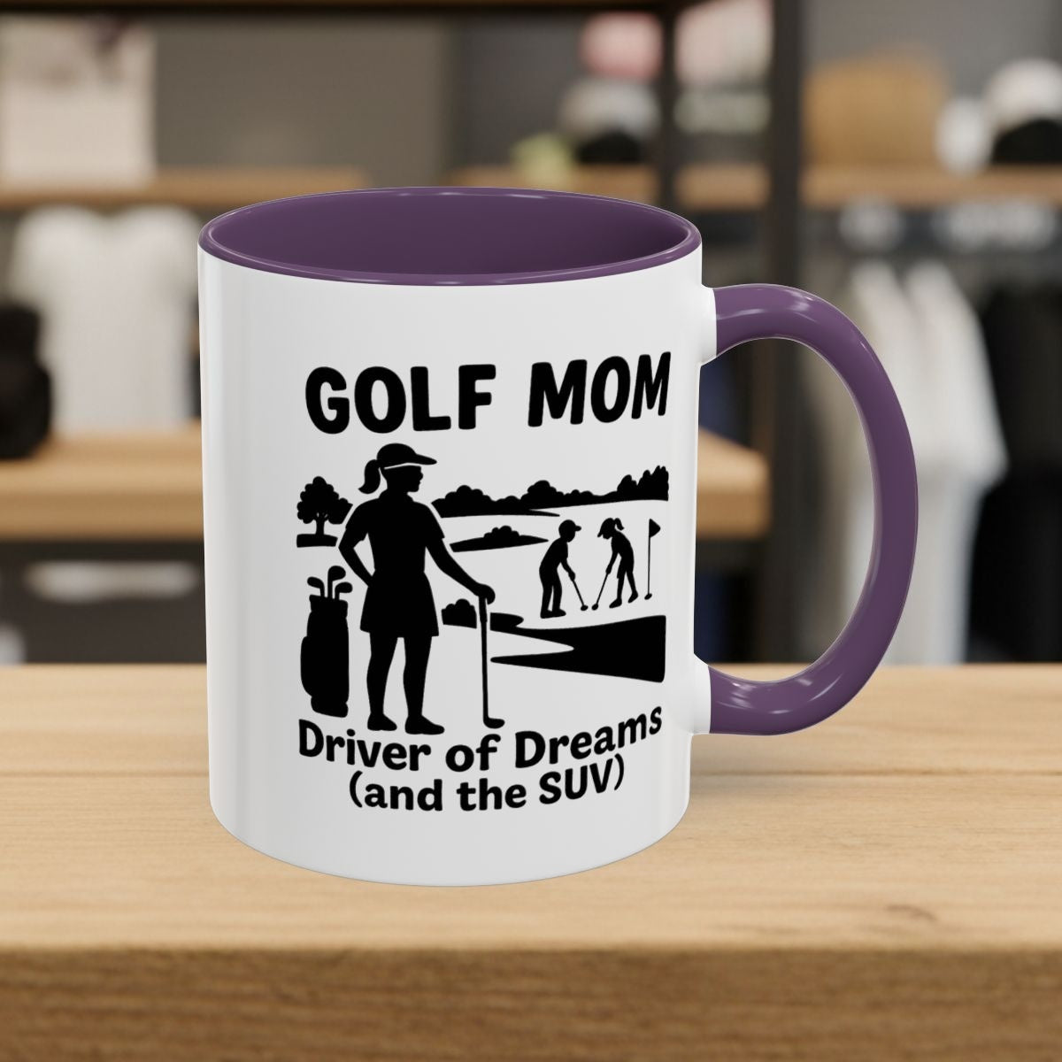 Golf Mom - Golf Mug - 11oz in Purple
