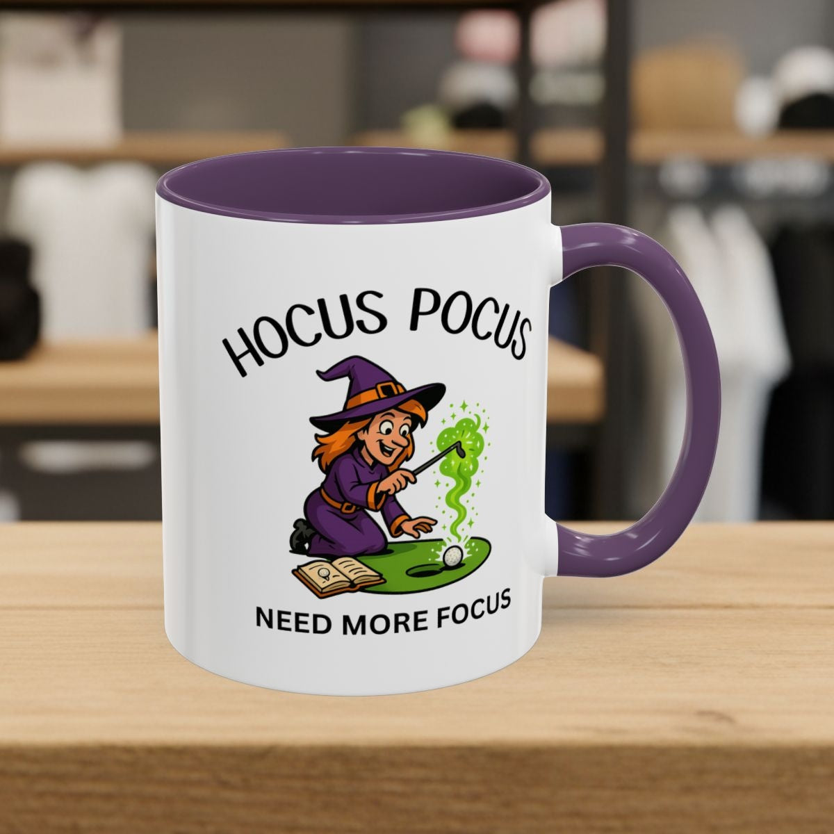 Hocus Pocus, Need More Focus - Golf Mug - 11oz in Purple